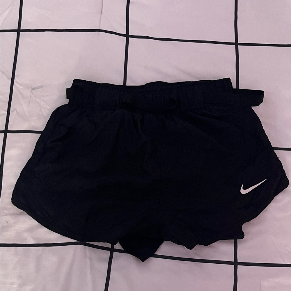Nike Women's Black Athletic Shorts with adjustable waist band
